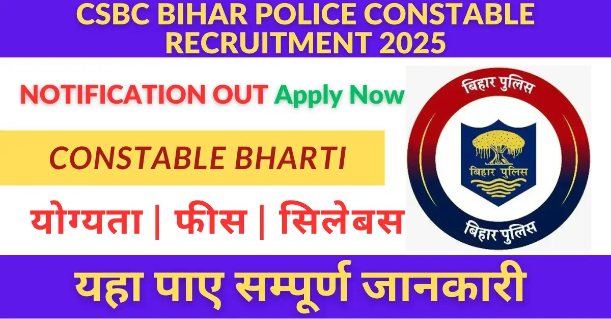 CSBC Bihar Police Constable Recruitment 2025